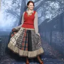 Юбка в стиле пэчворк. Юбка на осень-зиму