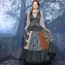 Юбка пэчворк длинная. Юбка на осень-зиму