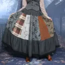 Юбка пэчворк длинная. Юбка на осень-зиму