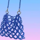 Сумка женская "Авоська" из бусин