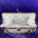 Вечерняя сумочка-клатч из кристальных бусин с цепочкой