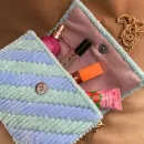 Сумка-клатч через плечо "Бирюзовая волна"