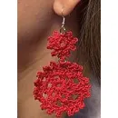 Вязанные сережки солнце