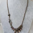 Колье с родонитомКолье с родонитом