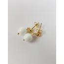 Серьги с белым агатом
