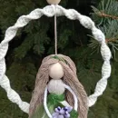 Кукла интерьерная макраме