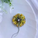 Брошь Одуванчик желтый