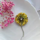 Брошь Одуванчик желтый
