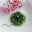 Брошь Одуванчик зелёный