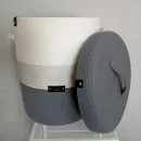 Корзина из хлопкового шнура ручной работы