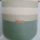 Корзина из хлопкового шнура ручной работы