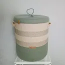 Корзина из хлопкового шнура ручной работы