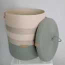 Корзина из хлопкового шнура ручной работы