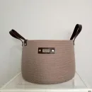 Корзина для хранения с коричневыми ручками