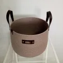 Корзина для хранения с коричневыми ручками