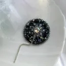 Брошь Одуванчик чёрный