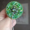 Брошь Одуванчик зелёный