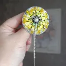 Брошь Одуванчик желтый