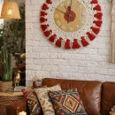 Настенные часы ручной работы "Гранат"