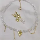 Комплект украшений "Хрустальное сердце"