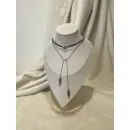 Колье - чокер с натуральным камнем Родонит