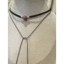 Колье - чокер с натуральным камнем Родонит