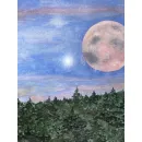 Акварель «ночь»