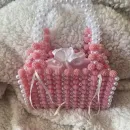 Сумочка из бусин "Розовая жемчужина"