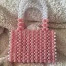 Сумочка из бусин "Розовая жемчужина"