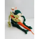 Интерьерная игрушка Философская Жаба с морковкой мягкая игрушка ручной работы