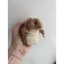 Уютный хомяк из мохера со стручком горошка мягкая игрушка ручной работы