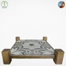 Поднос деревянный ручной работы (сосна, двойной)