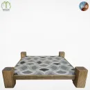 Поднос деревянный ручной работы (сосна, двойной)