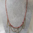 Комплект из бисера с кораллом