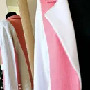 Вязаный костюм из хлопка брючный