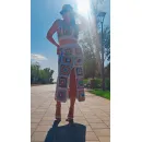 Костюм из хлопка вязаный крючком