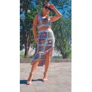 Костюм из хлопка вязаный крючком