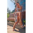 Костюм из хлопка вязаный крючком