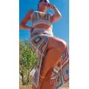 Костюм из хлопка вязаный крючком