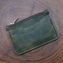 Картхолдер на молнии из натуральной кожи, ручная работа
