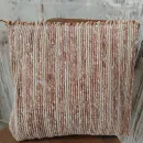 Домотканая подушка 35х35 см из хлопка. Ручное ткачество.