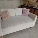 Домотканая подушка 35х35 см из хлопка. Ручное ткачество.