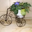 Кованая цветочница "Велосипед".