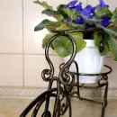 Кованая цветочница "Велосипед".