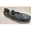 Модель подводной лодки 667БДР "Кальмар" на фоне скал "Три брата".