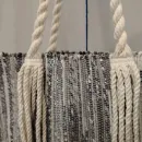 Сумка ручной работы серая из хлопка. Ручное ткачество.