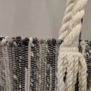 Сумка ручной работы серая из хлопка. Ручное ткачество.