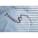 Браслет из розового кварца с друзой