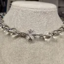 Колье из горного хрусталя с гематитом