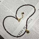 Комплект: бусы из натурального граненого граната и подвески с гранатом под золото, серьги с гранатом